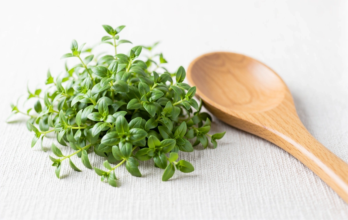 Fresh herbs symbolizing clean data